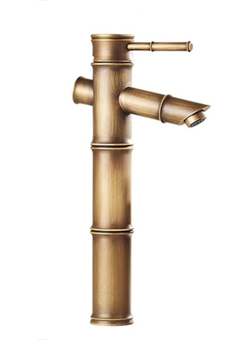 واي دي صنبور حمام فاخر بمقبض واحد بتصميم عصري مستوحى من الخيزران، يتميز ببنية متينة، وسهولة التركيب، وكفاءة عالية في تدفق المياه، وأسلوب عصري أنيق لأحواض الغسيل. - Image 1